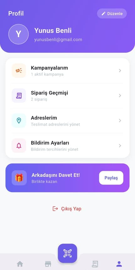 Maxxla siparişler ekranı